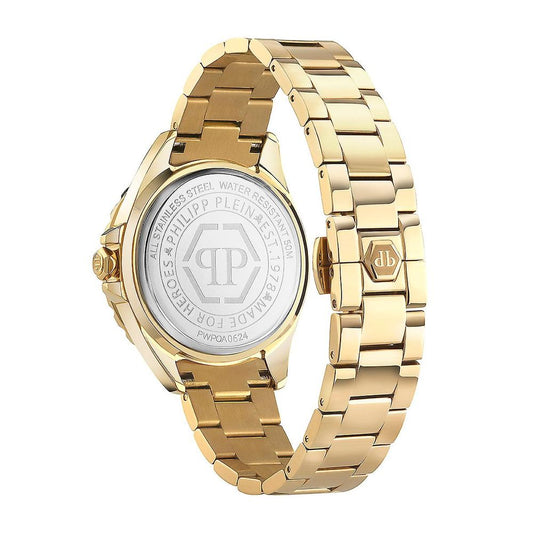 Philipp Plein Gold Stainless Steel Dress Watch