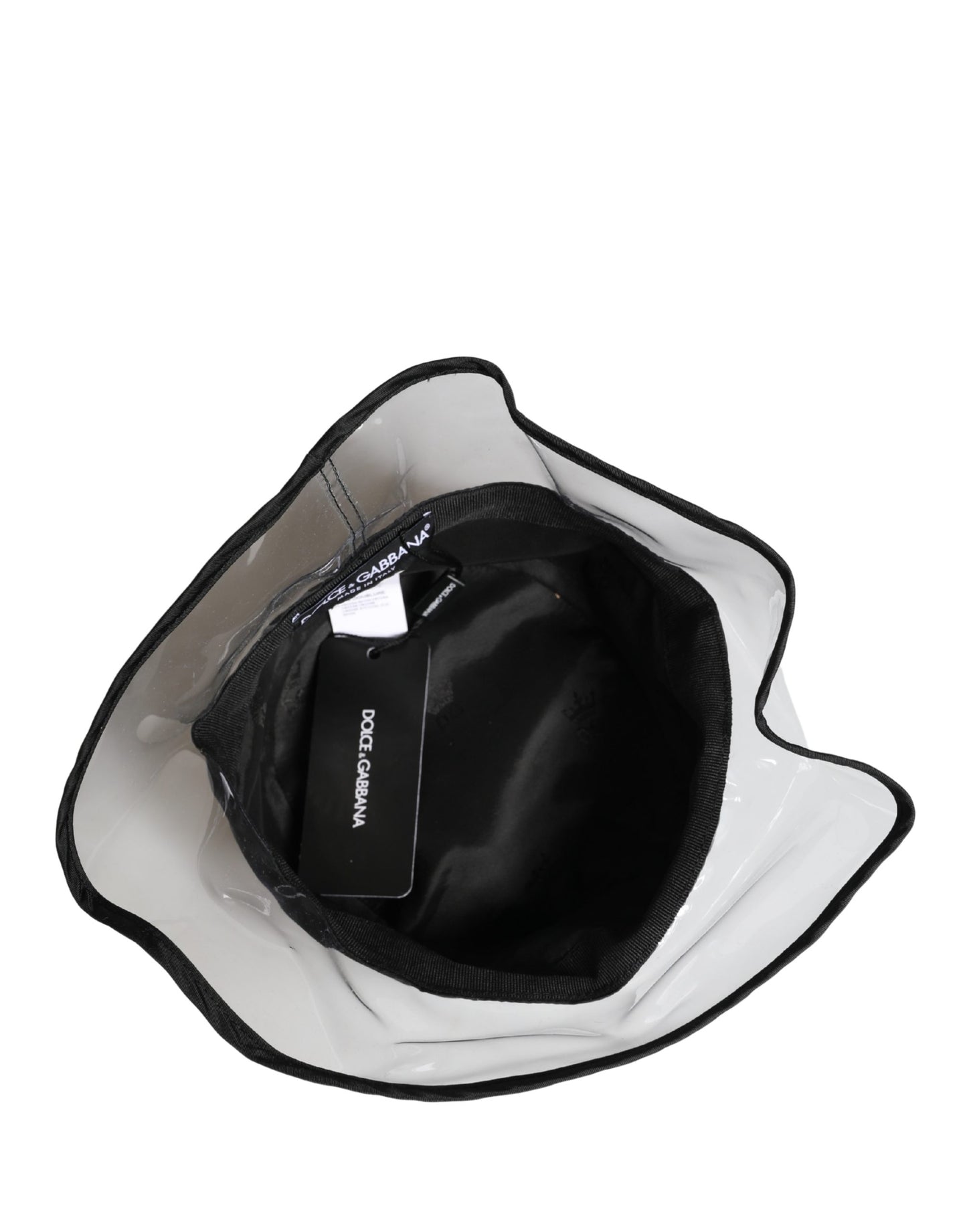 Dolce & Gabbana Men Black Plastic Fisherman Bucket Capello Hat