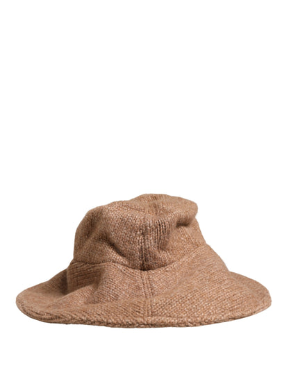 Dolce & Gabbana Brown Llama Wool Women Knitted Capello Hat