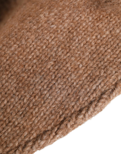 Dolce & Gabbana Brown Llama Wool Women Knitted Capello Hat