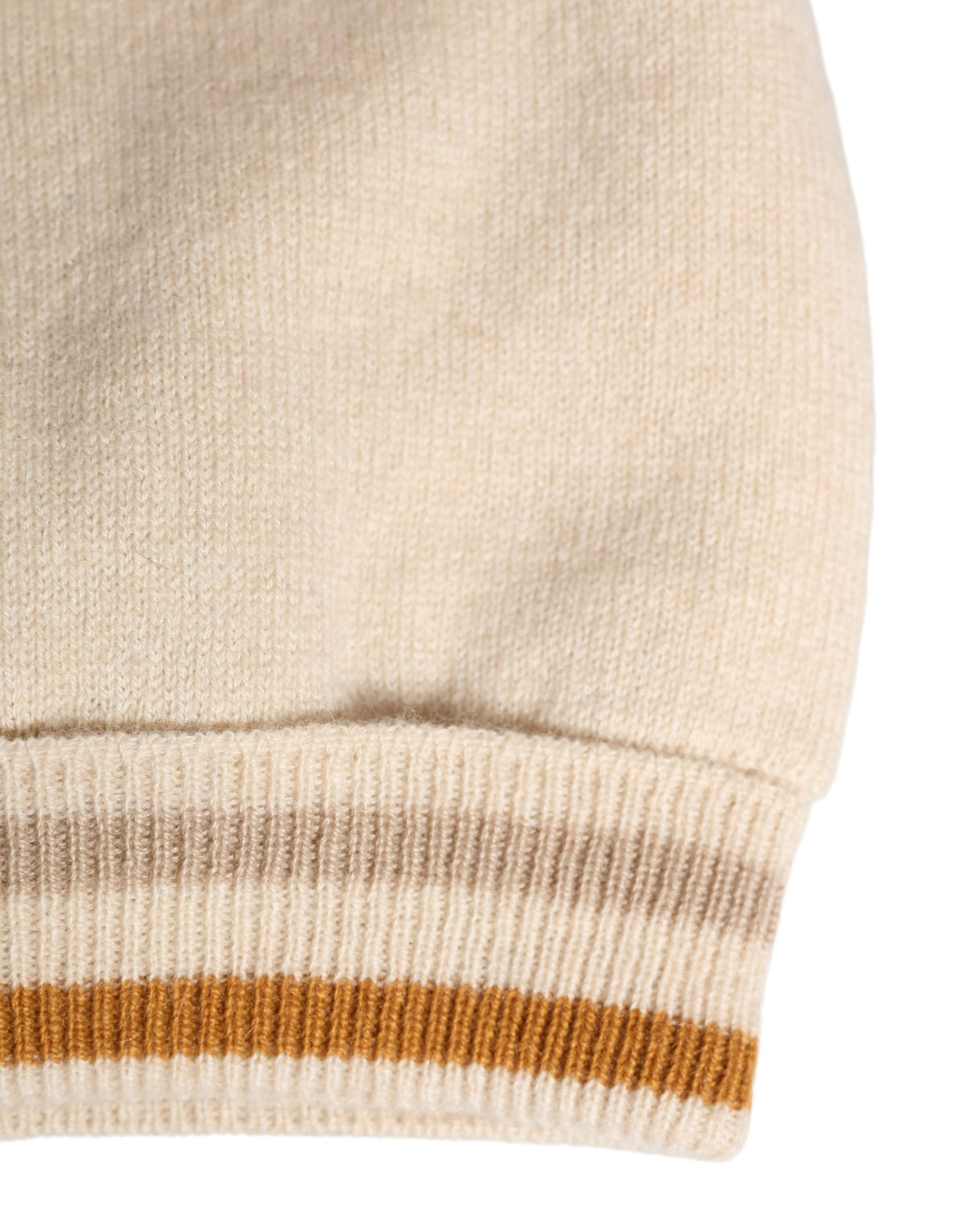 Dolce & Gabbana Beige Kaschmir gestrickte Damen Wintermütze