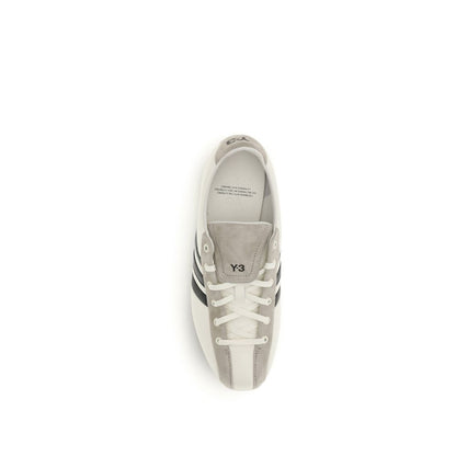 Y-3 White Calf Leather Bos Taurus Athletic Sneakers