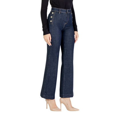 Guess Blue Cotton Bootcut Jeans