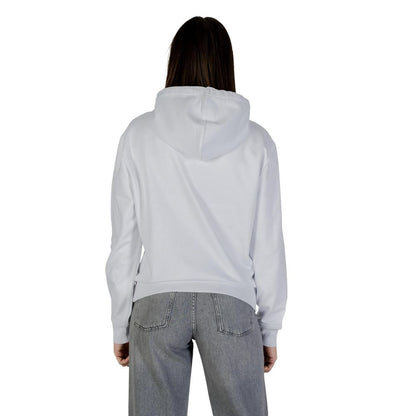 Calvin Klein Jeans White Cotton Hoodie