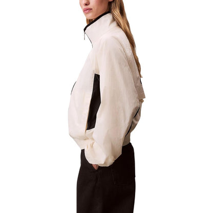 Calvin Klein Jeans White Polypropylene Shell Jacket