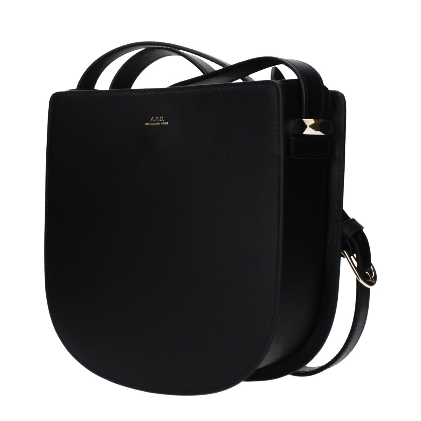 A.P.C. Black Leather Crossbody Bag