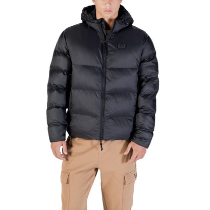 EA7 Emporio Armani Black Polyamide Bomber