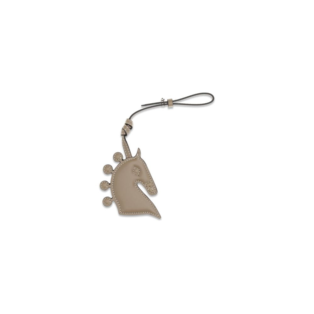 Max Mara Brown Calf Leather Bos Taurus Keychain
