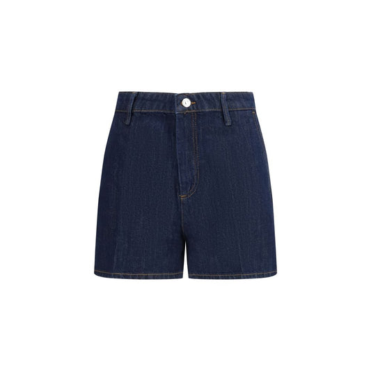 7FOR Blue Cotton Bermuda Shorts