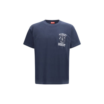 Diesel Blue Cotton T-Shirt