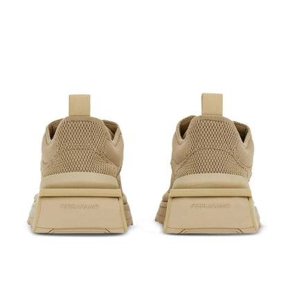 Salvatore Ferragamo Beige Fabric Athletic Sneakers