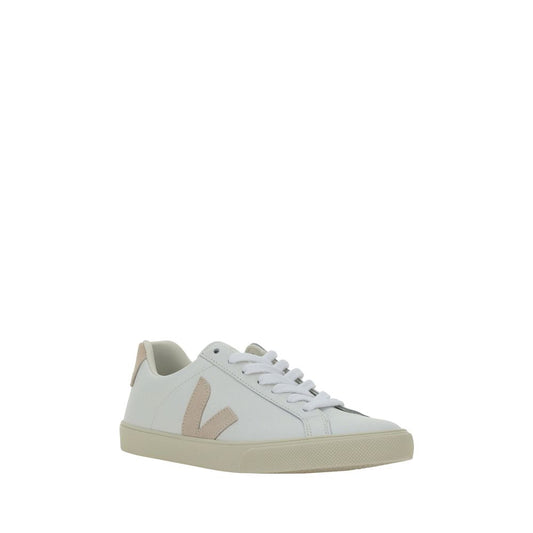 Veja White Calf Leather Bos Taurus Low Top Sneakers