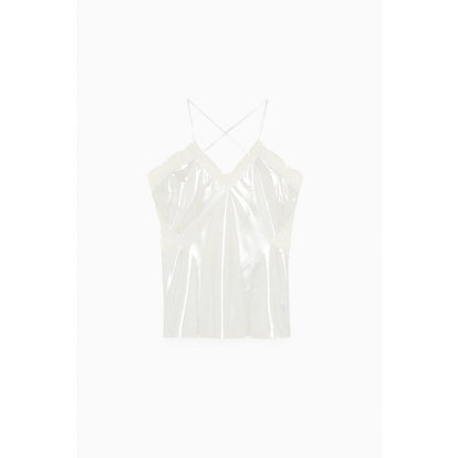 Patrizia Pepe Bicolor Polyester Tank Tops