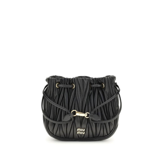 Miu Miu Black Calf Leather Bos Taurus Wallet