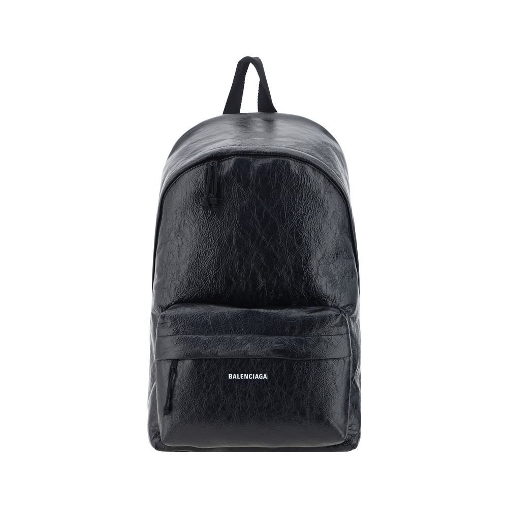 Balenciaga Black Calf Leather Bos Taurus Backpack