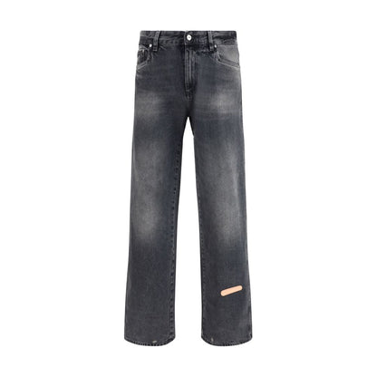 PDF Channel Gray Cotton Relaxed Fit Jeans