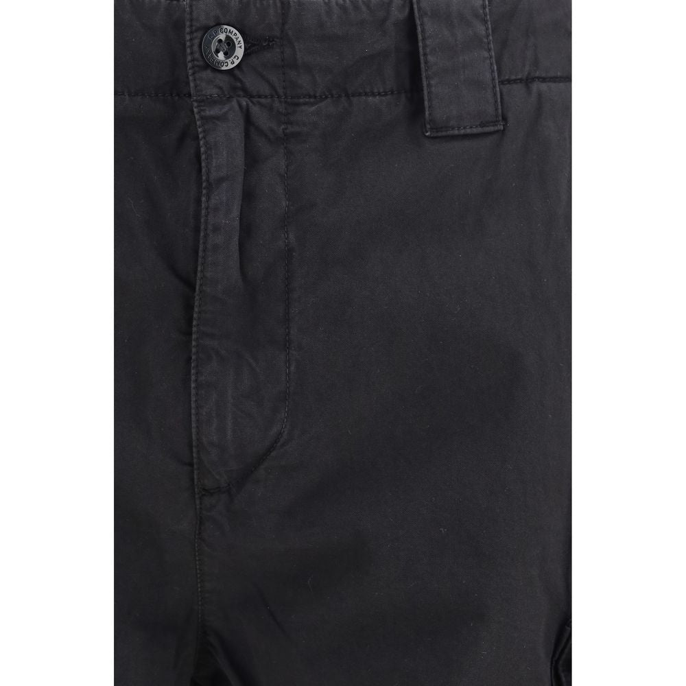 C.P. Company Black Cotton Bermuda Shorts