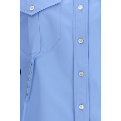 Alexander McQueen Blue Cotton Dress Shirt