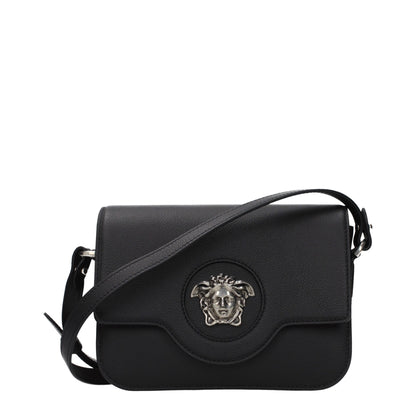 Versace Black Leather Crossbody Bag