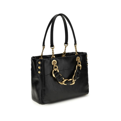 Balmain Black Calf Leather Bos Taurus Shoulder Bag