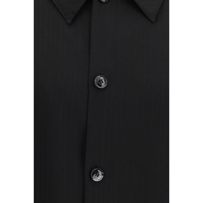 Giorgio Armani Black Viscose Dress Shirt