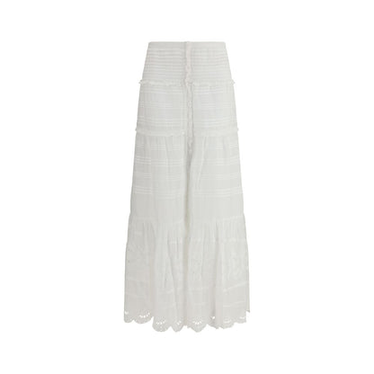 Isabel Marant Étoile White Viscose Long Skirt