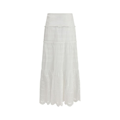 Isabel Marant Étoile White Viscose Long Skirt