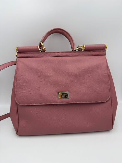 Dolce & Gabbana DOLCE & GABBANA SICILY Pink Large Handbag