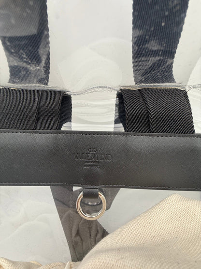 Valentino Garavani VALENTINO GARAVANI Leather and Transparent Plastic Backpack