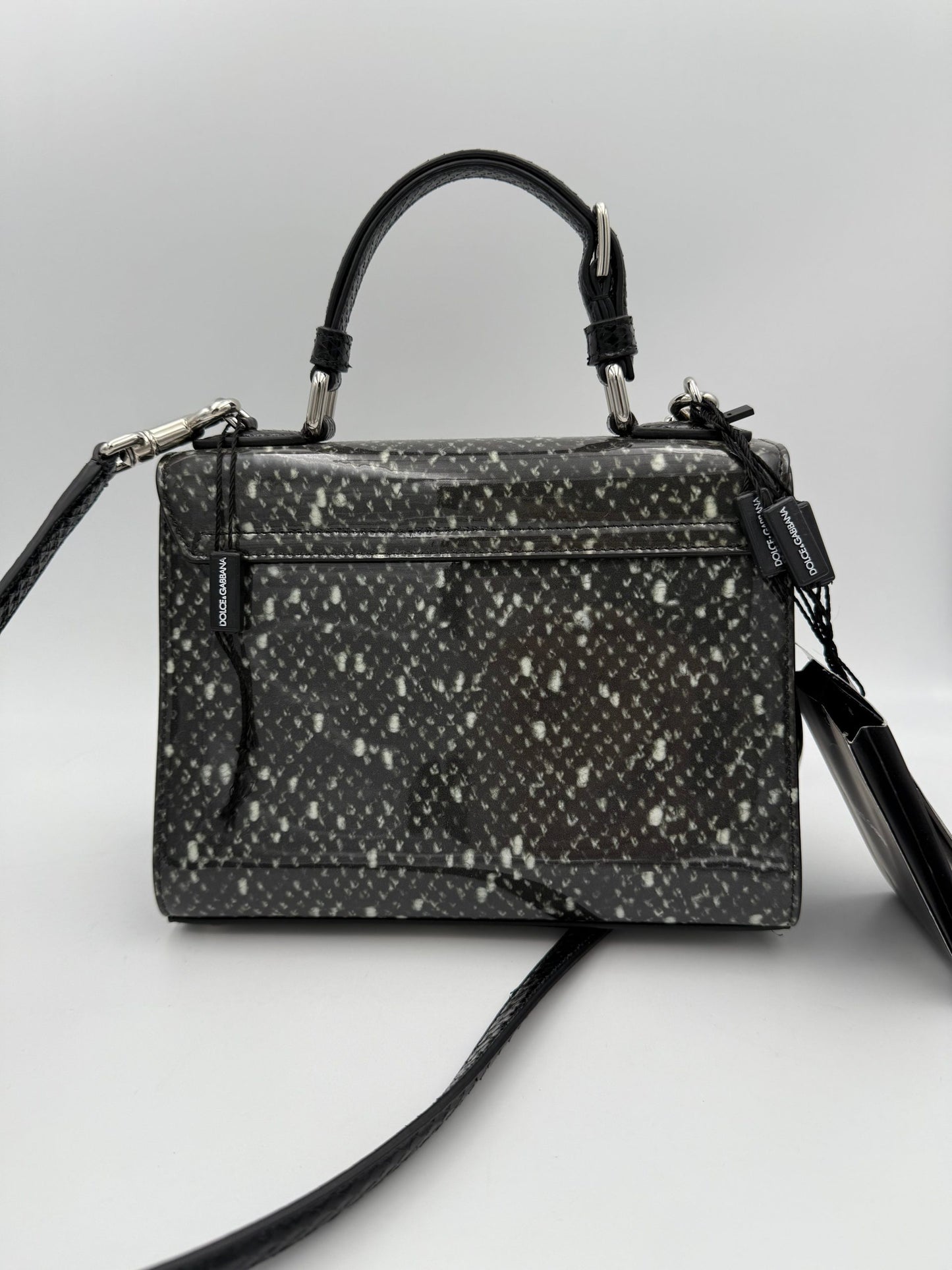 Dolce & Gabbana DOLCE & GABBANA Monica Python and Patent Handbag