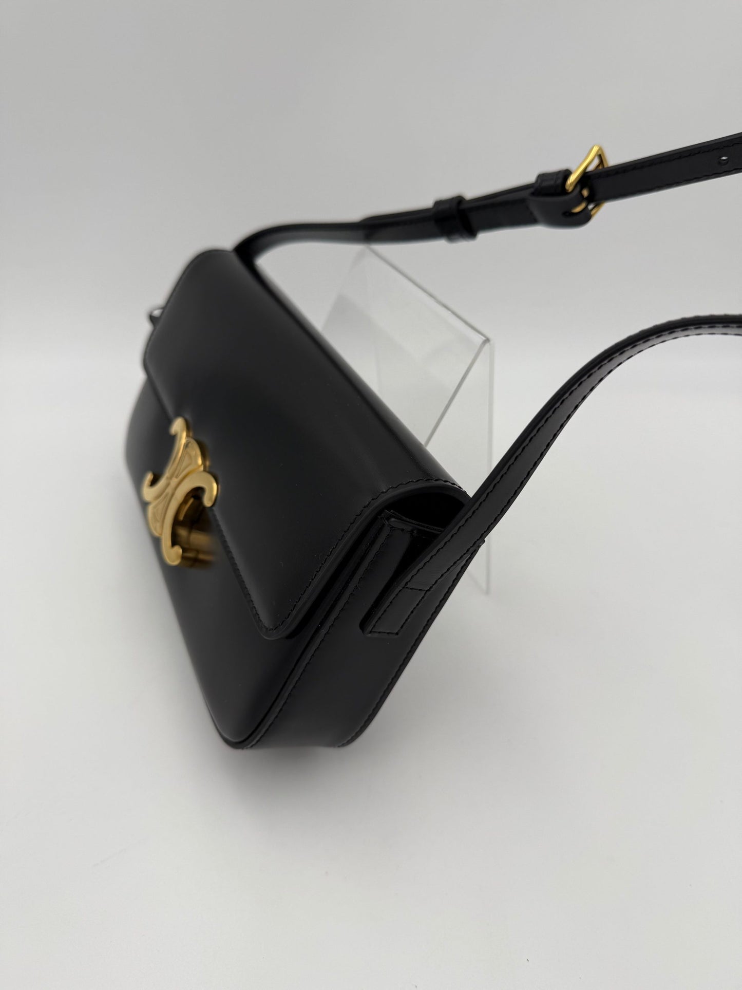 Celine CELINE CLAUDE TRIOMPHE Black Handbag