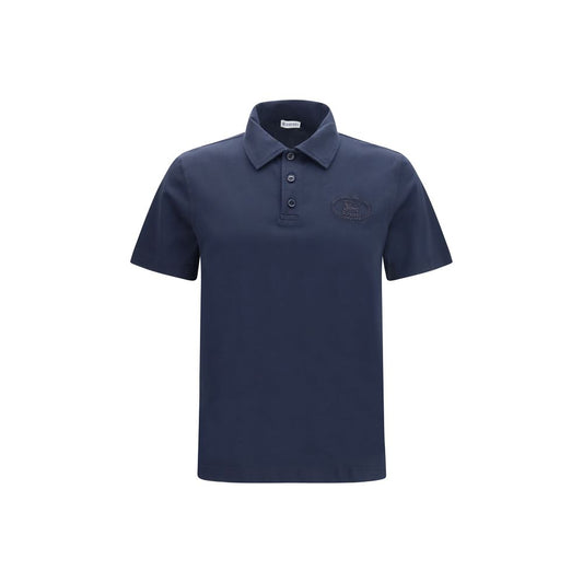 Burberry Blue Cotton Polo Shirt