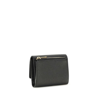 Ferragamo Black Calf Leather Bos Taurus Wallet