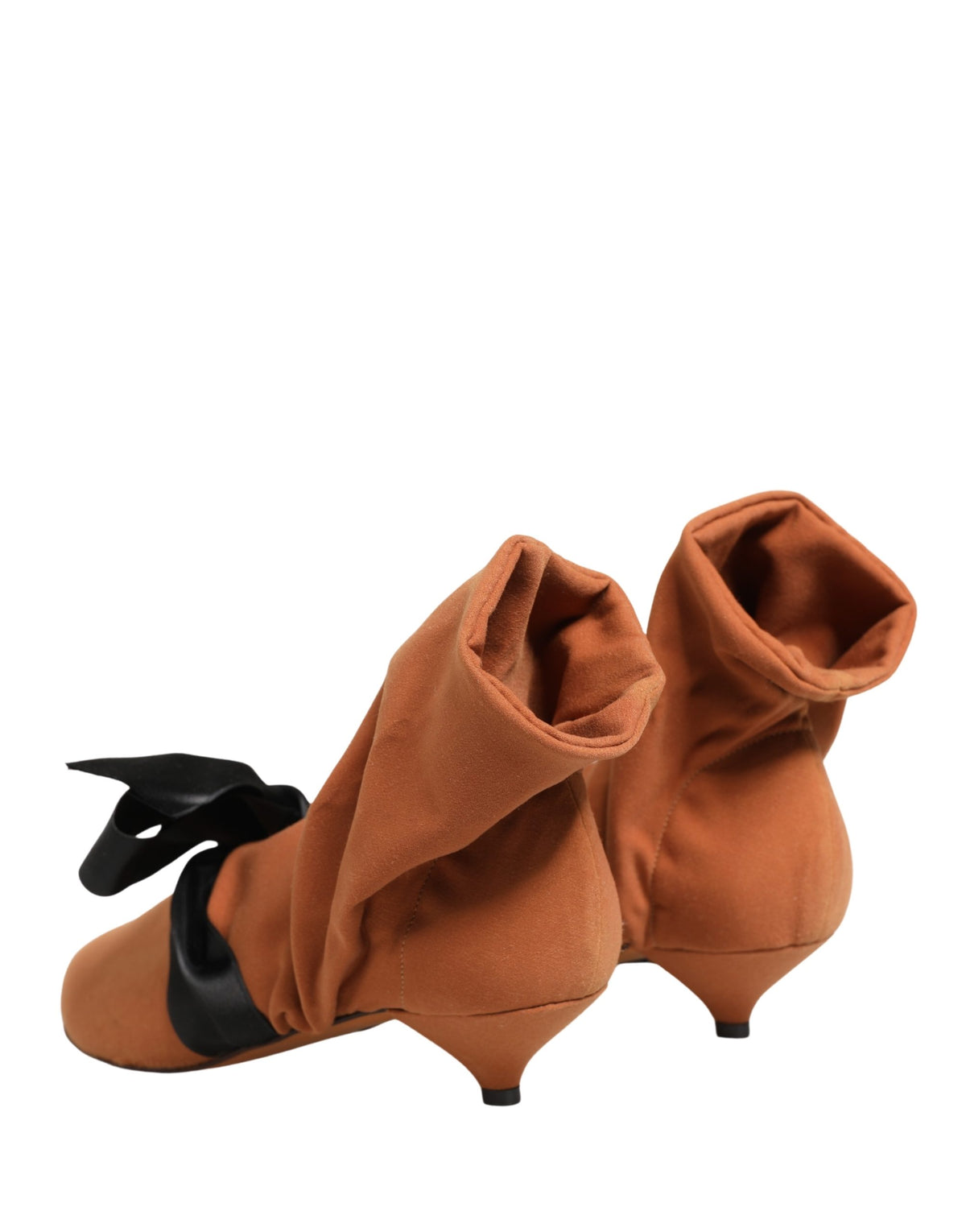 Dolce & Gabbana Brown Black Suede Boots Shoes