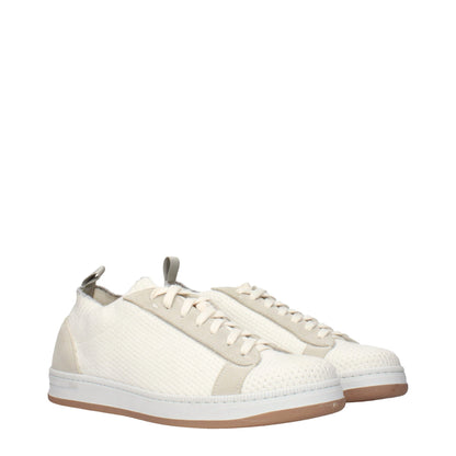 Eleventy White Fabric Low Top Sneakers