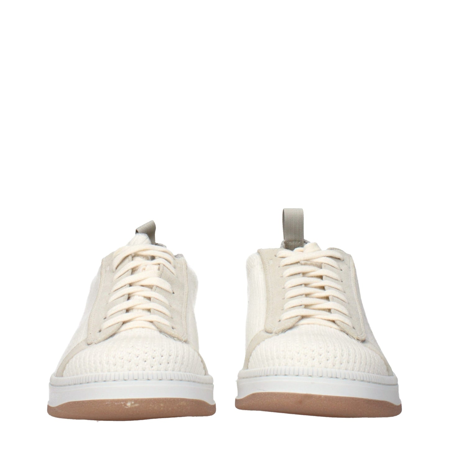 Eleventy White Fabric Low Top Sneakers