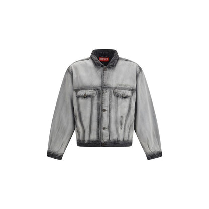 Diesel Gray Cotton Denim Jacket