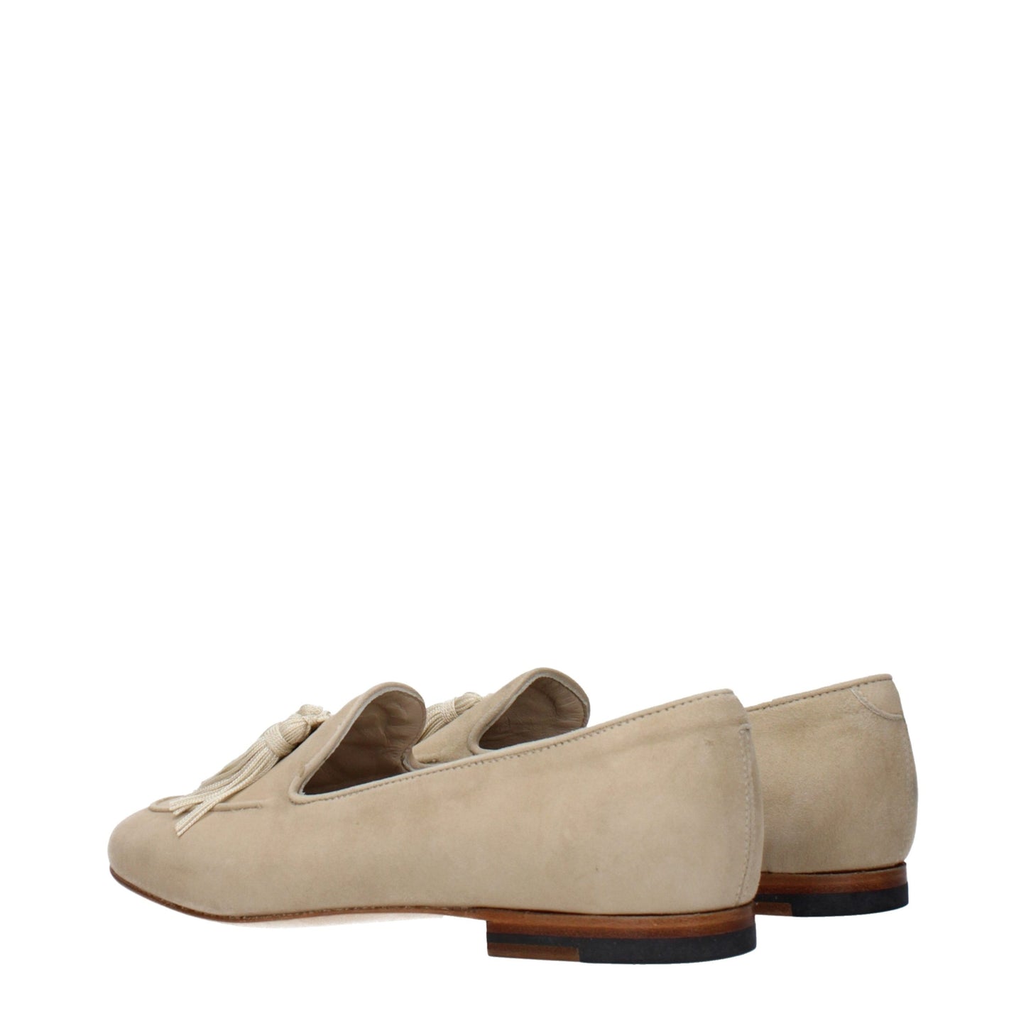 Eleventy Beige Leather Slip-On Loafers