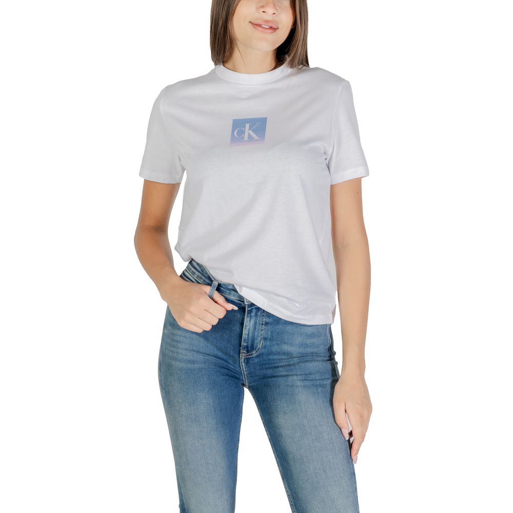 Calvin Klein Jeans White Cotton T-Shirt