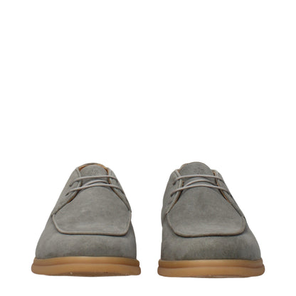 Eleventy Green Leather Lace-Up Boots