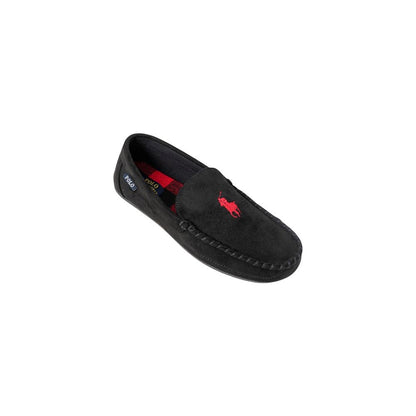 Ralph Lauren Black Faux Fur Slippers