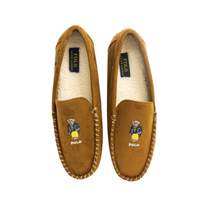Ralph Lauren Beige Faux Fur Slippers