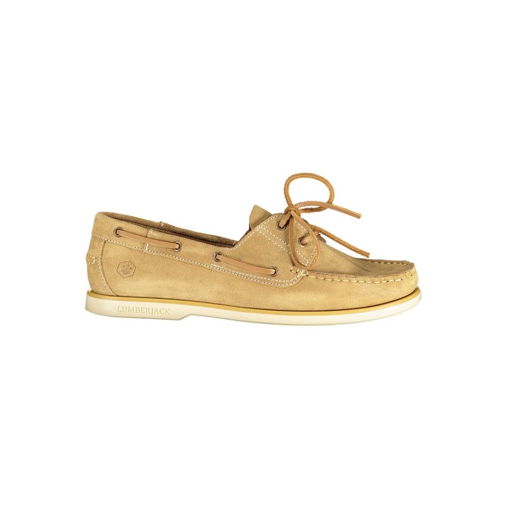 Lumberjack Beige Leather Men Classic Shoe