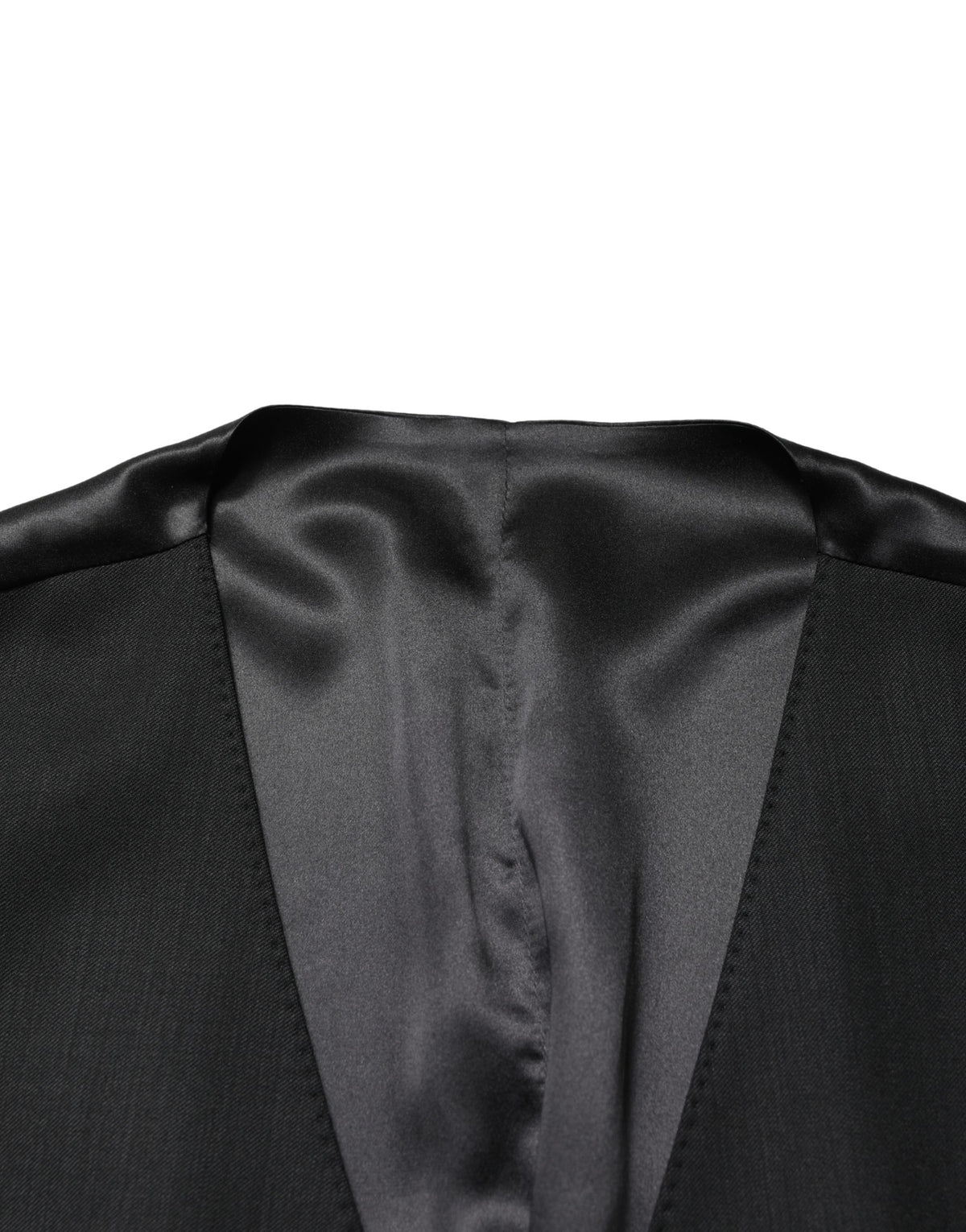 Dolce & Gabbana Schwarze Herrenweste aus Wolle, einreihig