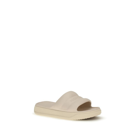 Moncler Beige Rubber Slippers