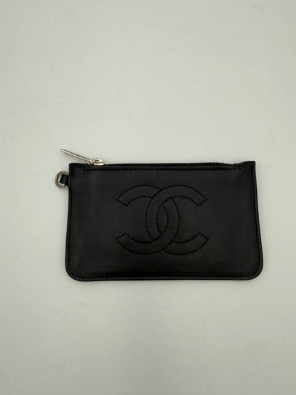 Chanel CHANEL Lamb Leather Coin Purse/Card Holder