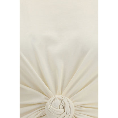 Magda Butrym Beige Cotton Sleeveles T-Shirt