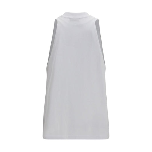Darkpark White Cotton Tank Tops