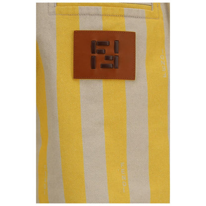 Fendi Bicolor Cotton Bermuda Shorts