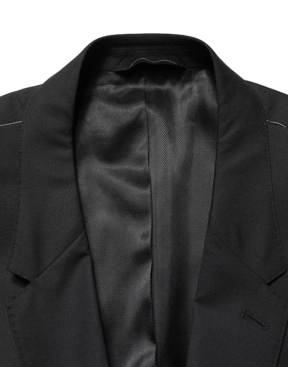 Dolce & Gabbana Black Single Breasted 2 Button Suit Jacket
